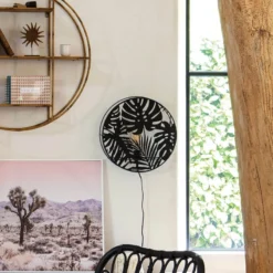 Applique Métal Noir Feuilles Olas Atmosphera -ATMOSPHERA Boutique applique metal noir feuilles olas atmosphera 4