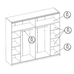 Armoire 2 Portes Grand Modèle Avec Miroir Nantes -ATMOSPHERA Boutique armoire 2 portes grand modele avec miroir nantes 4