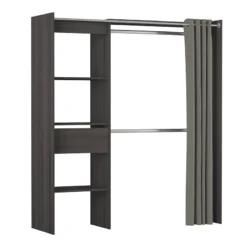 Demeyere Armoire/Placard Extensible SEATTLE Avec Rideau Chêne Vulcano