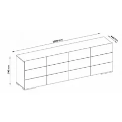 Bahut 4 Portes Chêne Blanchi Elba -ATMOSPHERA Boutique bahut 4 portes chene blanchi elba 4