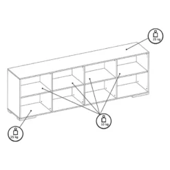 Bahut 4 Portes Chêne Blanchi Elba -ATMOSPHERA Boutique bahut 4 portes chene blanchi elba 5