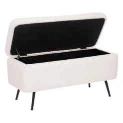 Banc Coffre Bouclette Blanc Aurora Atmosphera 7 Banc Coffre Bouclette Blanc Aurora Atmosphera -ATMOSPHERA Boutique banc coffre bouclette blanc aurora atmosphera 1 2
