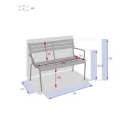 Banc Extérieur Greensboro Vert Olive Hespéride -ATMOSPHERA Boutique banc exterieur greensboro vert olive hesperide 2