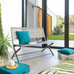 Banc Pliant Olbia Noir Graphite Hespéride -ATMOSPHERA Boutique banc pliant olbia noir graphite hesperide 3