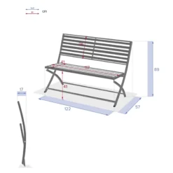 Banc Pliant Olbia Noir Graphite Hespéride -ATMOSPHERA Boutique banc pliant olbia noir graphite hesperide 4