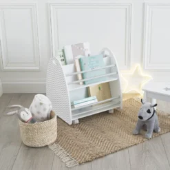 Bibliothèque Enfant Roulettes Gris Atmosphera 5 Bibliothèque Enfant Roulettes Gris Atmosphera -ATMOSPHERA Boutique bibliotheque enfant roulettes gri atmosphera 2