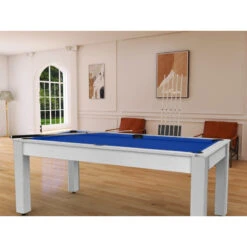 Billard Américain Arizona 7 Pieds Blanc Boisé / Tapis Bleu -ATMOSPHERA Boutique billard americain arizona 7 pieds blanc tapis bleu 3