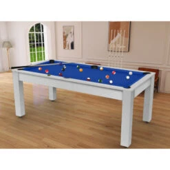 Billard Américain Arizona 7 Pieds Blanc Boisé / Tapis Bleu -ATMOSPHERA Boutique billard americain arizona 7 pieds blanc tapis bleu 6