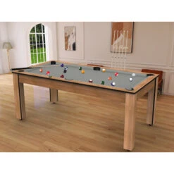 Billard Américain Arizona 7 Pieds Hêtre Boisé / Tapis Gris -ATMOSPHERA Boutique billard americain arizona 7 pieds hetre boise tapis gris 5