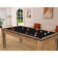 Billard Américain Arizona 7 Pieds Hêtre Boisé / Tapis Noir 13 Billard Américain Arizona 7 Pieds Hêtre Boisé / Tapis Noir -ATMOSPHERA Boutique billard americain arizona 7 pieds hetre boise tapis noir 6