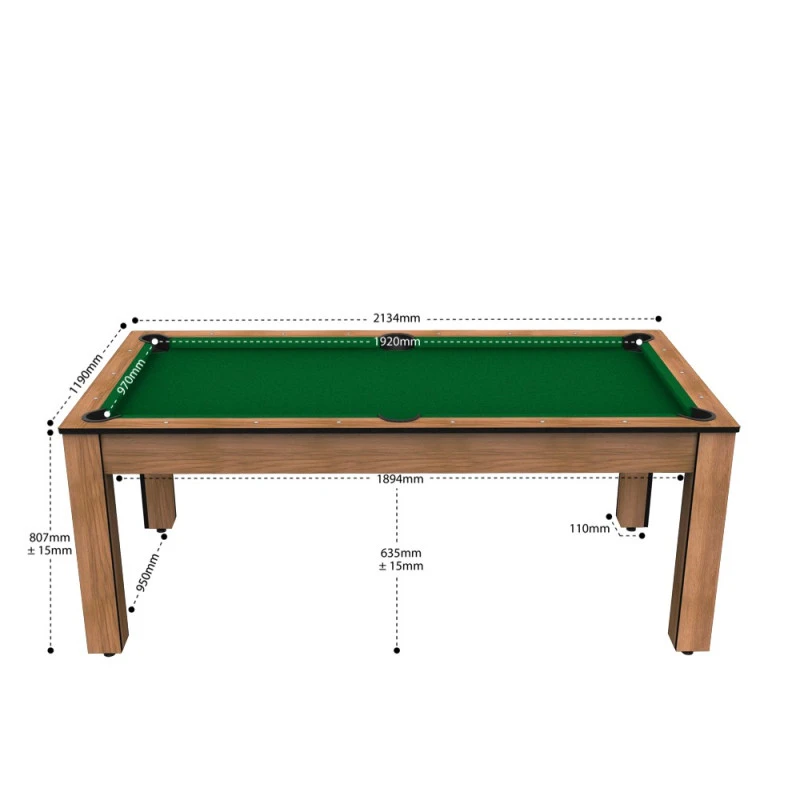 Billard Américain Arizona 7 Pieds Hêtre Boisé / Tapis Vert 2 Billard Américain Arizona 7 Pieds Hêtre Boisé / Tapis Vert – Image 2