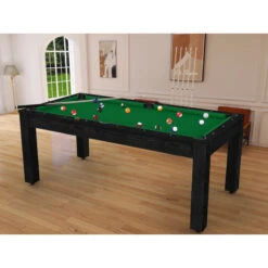Billard Américain Arizona 7 Pieds Noir Boisé / Tapis Vert -ATMOSPHERA Boutique billard americain arizona 7 pieds noir boise tapis vert 1 2