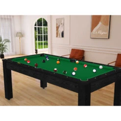 Billard Américain Arizona 7 Pieds Noir Boisé / Tapis Vert -ATMOSPHERA Boutique billard americain arizona 7 pieds noir boise tapis vert 1 3