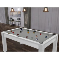 Billard Texas 6 Pieds - Coloris Blanc Laqué / Tapis Gris 13 Billard Texas 6 Pieds - Coloris Blanc Laqué / Tapis Gris -ATMOSPHERA Boutique billard texas 6 pieds coloris blanc laque tapis gris 6