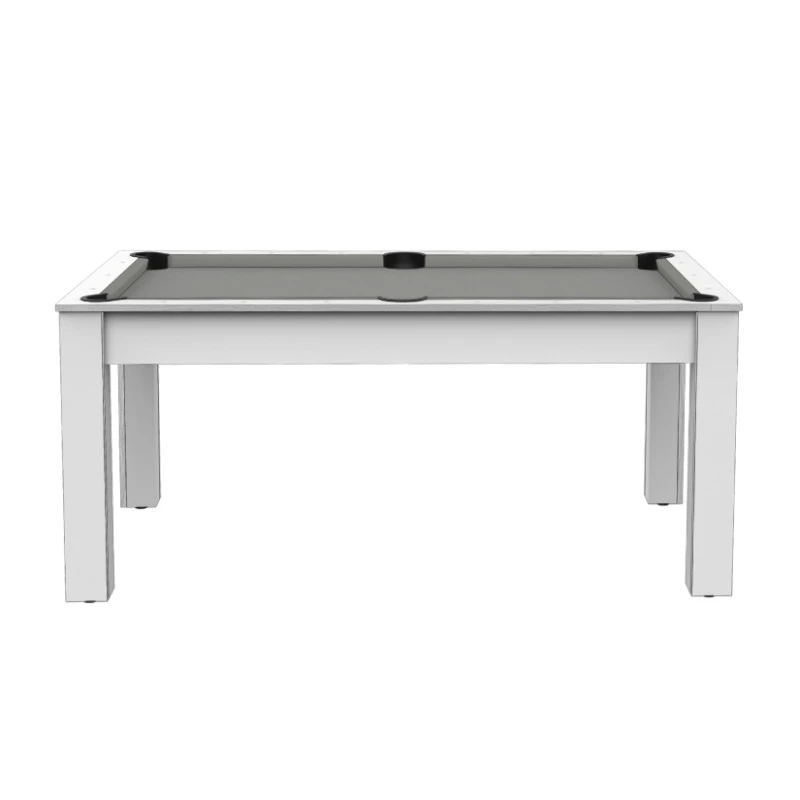 Billard Texas 6 Pieds - Coloris Blanc Laqué / Tapis Gris 1 Billard Texas 6 Pieds - Coloris Blanc Laqué / Tapis Gris