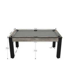 Billard Texas 6 Pieds - Coloris Industriel Tapis Gris -ATMOSPHERA Boutique billard texas 6 pieds coloris industriel tapis gris 2