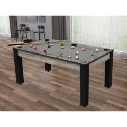Billard Texas 6 Pieds - Coloris Industriel Tapis Gris -ATMOSPHERA Boutique billard texas 6 pieds coloris industriel tapis gris 5