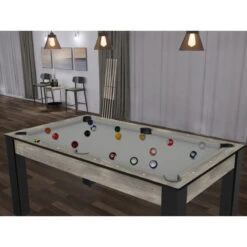 Billard Texas 6 Pieds - Coloris Industriel Tapis Gris -ATMOSPHERA Boutique billard texas 6 pieds coloris industriel tapis gris 6