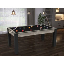 Billard Texas 6 Pieds - Coloris Industriel Tapis Noir -ATMOSPHERA Boutique billard texas 6 pieds coloris industriel tapis noir 5