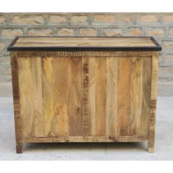 Buffet 1 Porte 4 Tiroirs Bois De Manguier Et Métal -ATMOSPHERA Boutique buffet 1 porte 4 tiroirs bois de manguier et metal 4