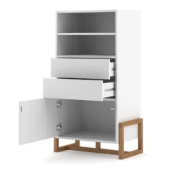Buffet Haut 2 Tiroirs 1 Porte Oslo Blanc -ATMOSPHERA Boutique buffet haut 2 tiroirs 1 porte oslo blanc 2