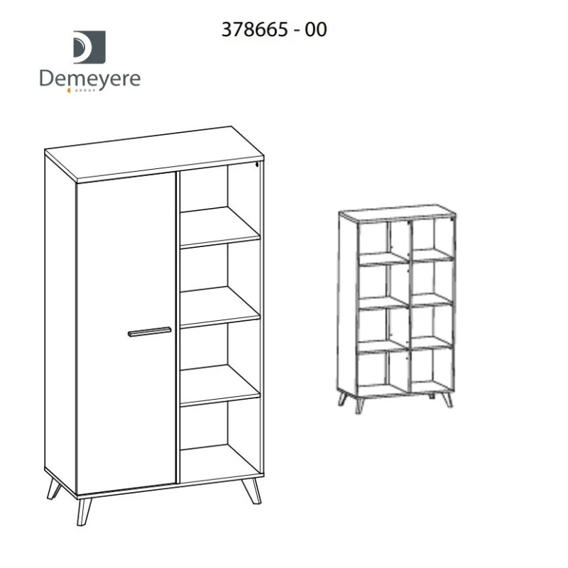 Demeyere Buffet Haut Bruce 1porte 4 Niches 5 Demeyere Buffet Haut Bruce 1porte 4 Niches – Image 5