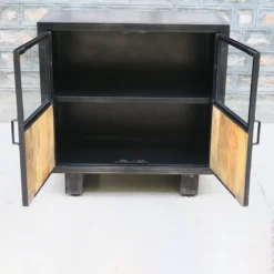 Buffet Métal Et Bois Jodhpur 2 Portes -ATMOSPHERA Boutique buffet metal et bois jodhpur portes 2