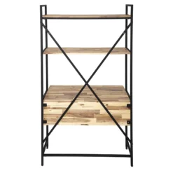 Bureau 2 étagères Edena Bois Et Métal Atmosphera -ATMOSPHERA Boutique bureau 2 etageres edena bois et metal atmosphera 2