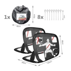 Cage De Foot Pliable 2en1 120x80cm - Modèle Newbie -ATMOSPHERA Boutique cage de foot pliable 2en1 120x80cm modele newbie 1 3