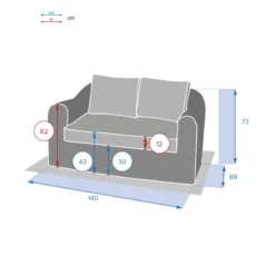 Canapé 2 Places Moorea Hespéride Terre Ombre 5 Canapé 2 Places Moorea Hespéride Terre Ombre -ATMOSPHERA Boutique canape 2 places moorea hesperide terre ombre 2