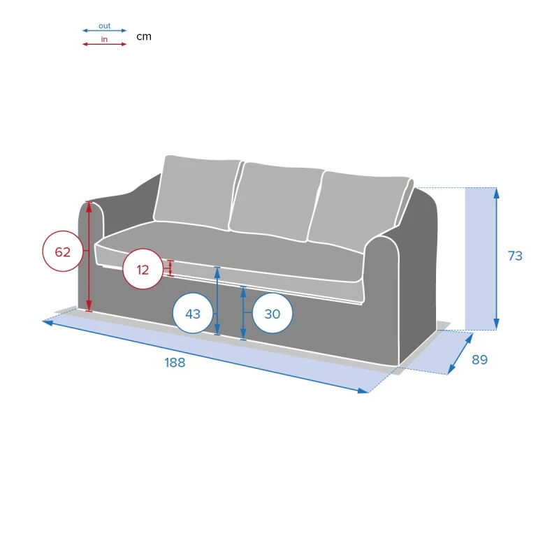 Canapé 3 Places Moorea Savana Hespéride 3 Canapé 3 Places Moorea Savana Hespéride – Image 3