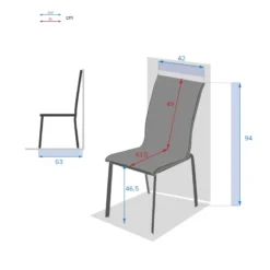 Chaise Empilable Axant Wengé Et Praline Hespéride -ATMOSPHERA Boutique chaise empilable axant wenge et praline hesperide 1 2