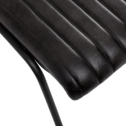 Chaise Noir Dario En Cuir Atmosphera -ATMOSPHERA Boutique chaise noir dario en cuir atmosphera 3