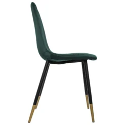 Chaise Velours Vert Pieds Gold Tyka Atmosphera -ATMOSPHERA Boutique chaise velours vert pieds gold atmosphera 2