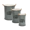 Coffres Bidons Gris Loft - Lot De 3 - Atmosphera
