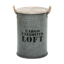 Coffres Bidons Gris Loft - Lot De 3 - Atmosphera 8 Coffres Bidons Gris Loft - Lot De 3 - Atmosphera -ATMOSPHERA Boutique coffres bidons gris loft lot 3 atmosphera 3