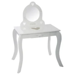 Coiffeuse Avec Tabouret Enfant Blanc Atmosphera -ATMOSPHERA Boutique coiffeuse avec tabouret pour enfant blanche 2