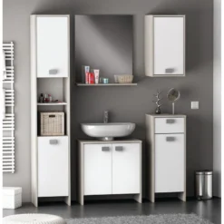 Demeyere Colonne 2 Portes HONOLULU Blanc/chêne Champagne 8 Demeyere Colonne 2 Portes HONOLULU Blanc/chêne Champagne -ATMOSPHERA Boutique colonne 2 portes honolulu blanc chene champagne 3