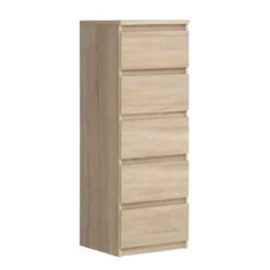 Commode 5 Tiroirs étroite Chelsea Sonoma