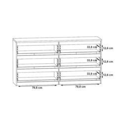 Commode 6 Tiroirs Chelsea Béton Gris Et Blanc 8 Commode 6 Tiroirs Chelsea Béton Gris Et Blanc -ATMOSPHERA Boutique commode 6 tiroirs chelsea beton gris et blanc 3