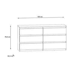 Commode 6 Tiroirs Chelsea Béton Gris Et Blanc 9 Commode 6 Tiroirs Chelsea Béton Gris Et Blanc -ATMOSPHERA Boutique commode 6 tiroirs chelsea beton gris et blanc 4