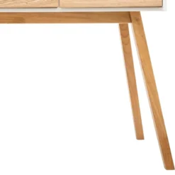 Console Sur Pieds Bois Elva Blanc Atmosphera -ATMOSPHERA Boutique console sur pieds bois elva blanc atmosphera 3