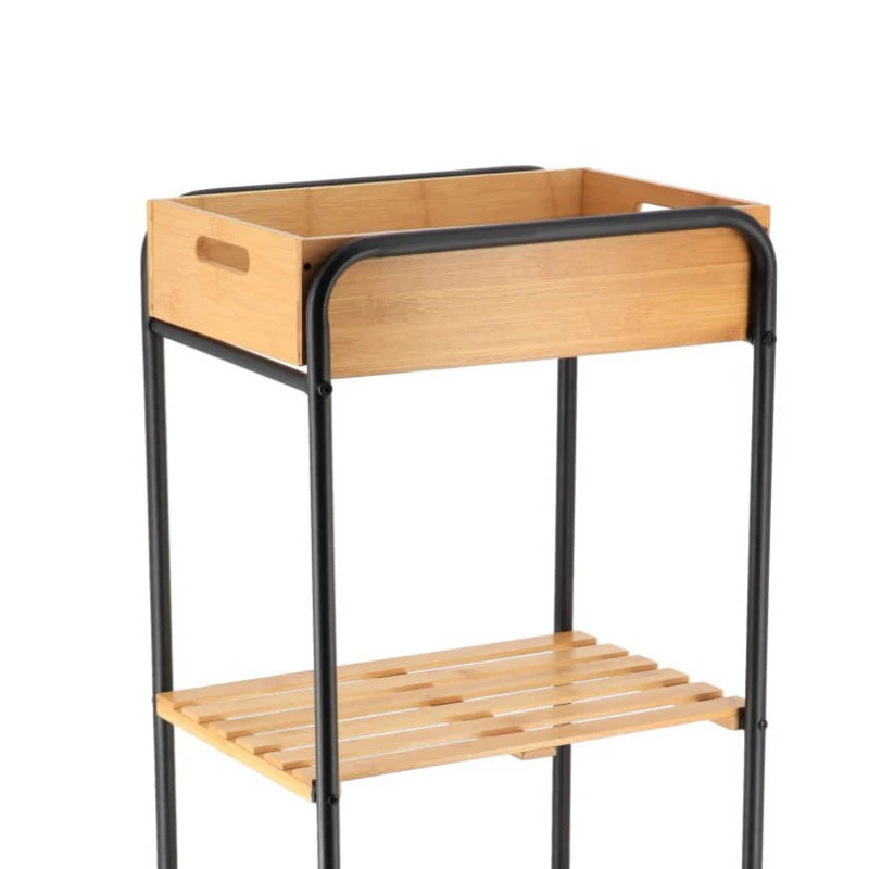 Desserte 1 Niche + 2 Niveaux Bambou/noir 2 Desserte 1 Niche + 2 Niveaux Bambou/noir – Image 2