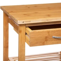 Desserte Bambou 1 Tiroir Roulettes 37 Cm 5Five -ATMOSPHERA Boutique desserte bambou 1 tiroir roulettes 37 cm 5five 2