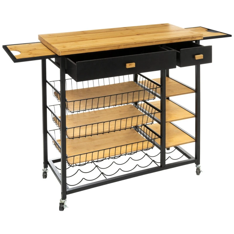 Desserte En Bambou Et Métal Nera 5five 2 Desserte En Bambou Et Métal Nera 5five – Image 2