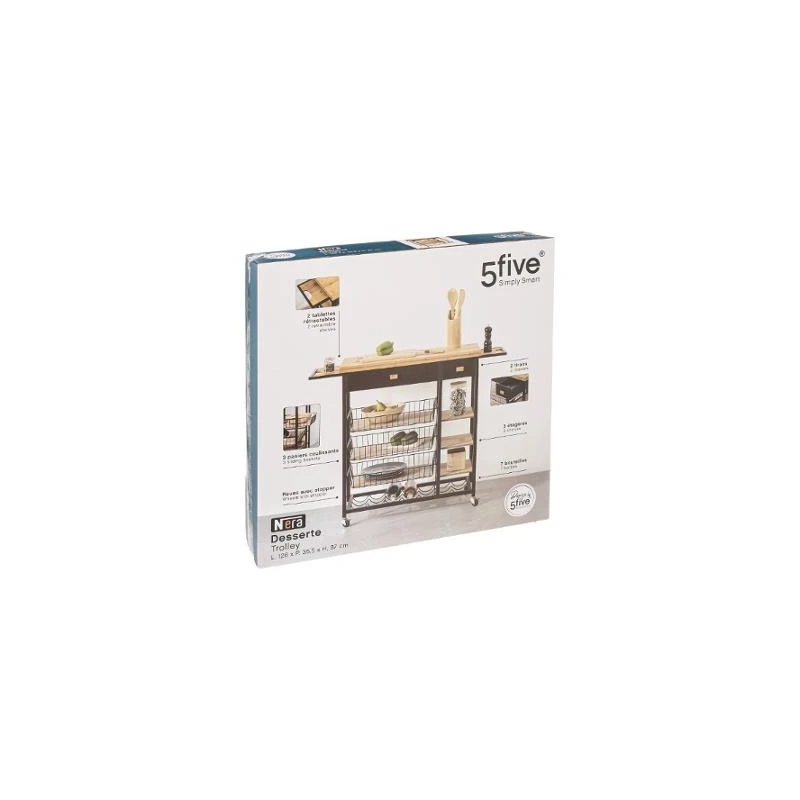 Desserte En Bambou Et Métal Nera 5five 5 Desserte En Bambou Et Métal Nera 5five – Image 5