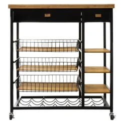 Desserte En Bambou Et Métal Nera 5five 15 Desserte En Bambou Et Métal Nera 5five -ATMOSPHERA Boutique desserte en bambou et metal nera 5five 6