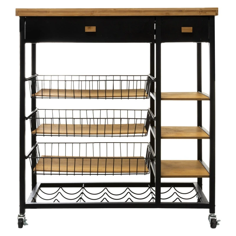 Desserte En Bambou Et Métal Nera 5five 7 Desserte En Bambou Et Métal Nera 5five – Image 7