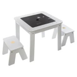 Ensemble Table + 2 Tabourets Enfant Blanc Doré Dream Atmosphera -ATMOSPHERA Boutique ensemble table 2 tabourets enfant blanc dore dream atmosphera 6