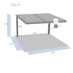 Extension Frontale Pour Pergola Majaé 3,6x3,6m Hespéride -ATMOSPHERA Boutique extension frontale pour pergola majae 36x36m hesperide 2
